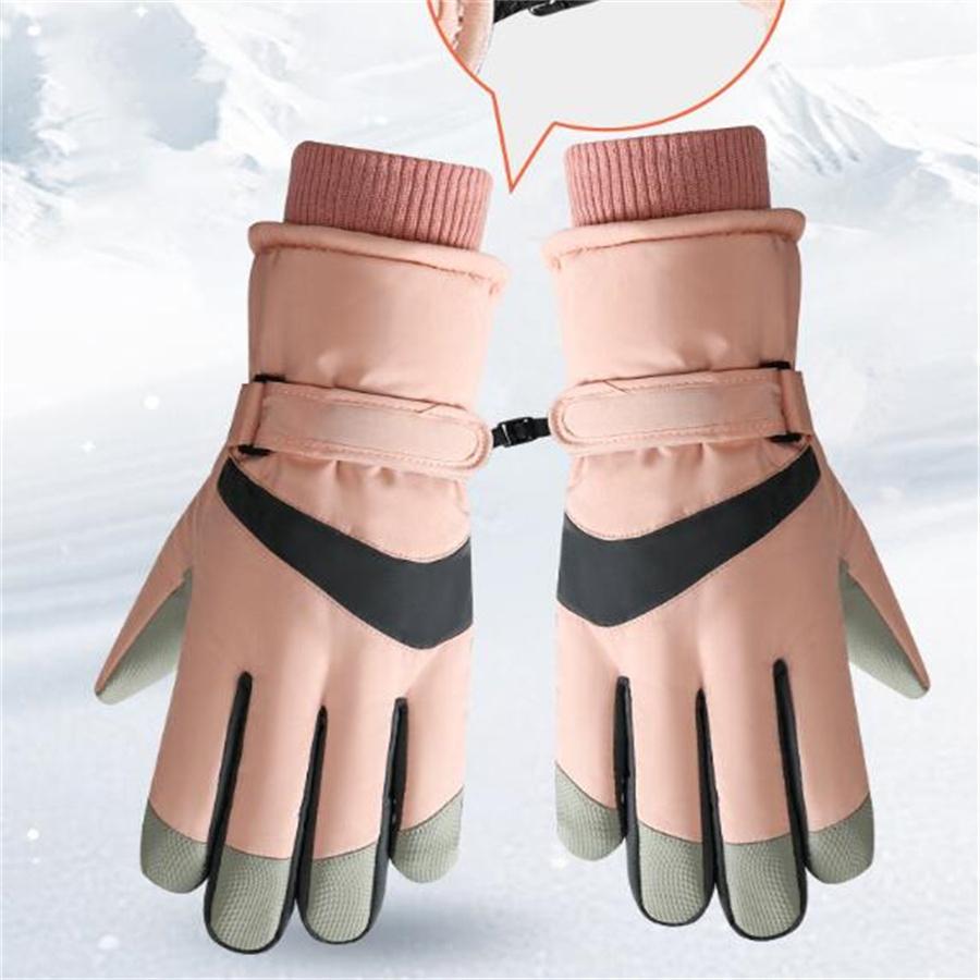 Women's Waterproof Winter Ski Gloves, Warm Fleece Lined, Anti-Slip Touchscreen Gloves for Snowboarding, Skiing