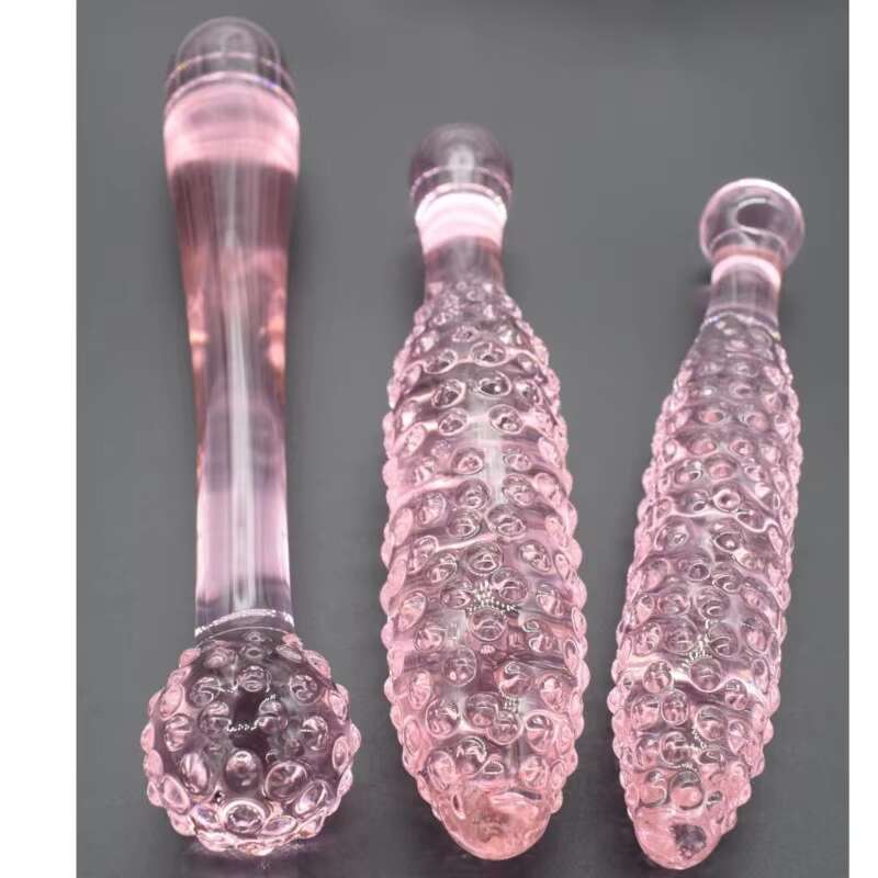 Glass Penis Anal Plug Female Masturbation Simulation Toy Adult Sex Products Men Backyard Beads Sexy Tools For Women Masturbator