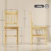 Dining Chairs Set of 2, Kitchen Chair with Slat Back, Pine Wood Structure for Living Room and Dining Room, Natural