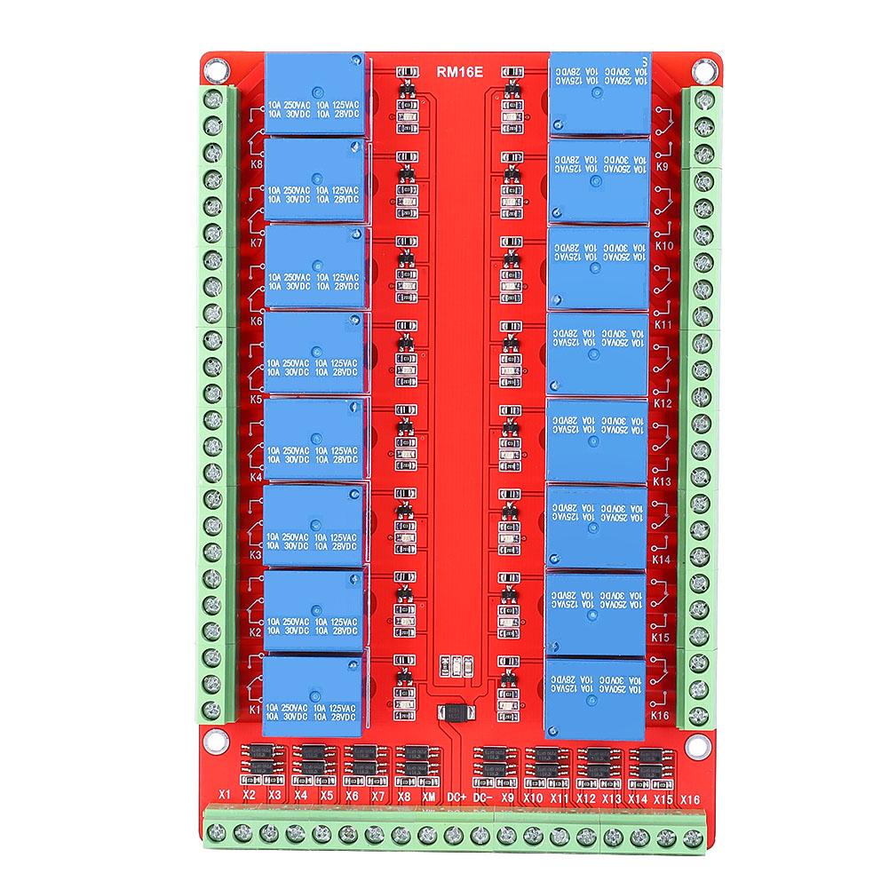 Isolert Type 16-kanals Relémodul Grensesnittkort HøyLavnivå Trigger (DC 24V)