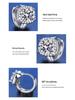 S925 Sterling Silver Diamond Square Bag Earrings - Women's Light Luxury, Fashionable Sparkling Ear Cuffs, Versatile and Elegant for Commute.