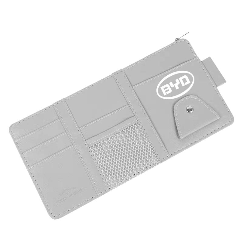 1Pcs Car Visor Organizer Car Visor Sunglasses Holder Visor Emblem Cover For BYD Qing Song Tang Yuan F3 F0 S6 S7 E5 E6 M6 G3 G5