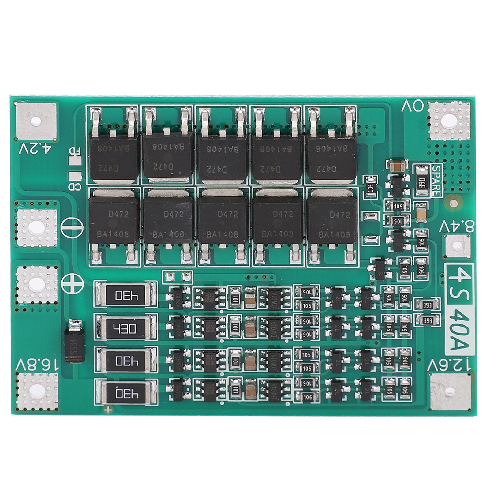 

Lithium Battery Board Plate Module Resin 4 Series 40A DC16.8V Balanced Version