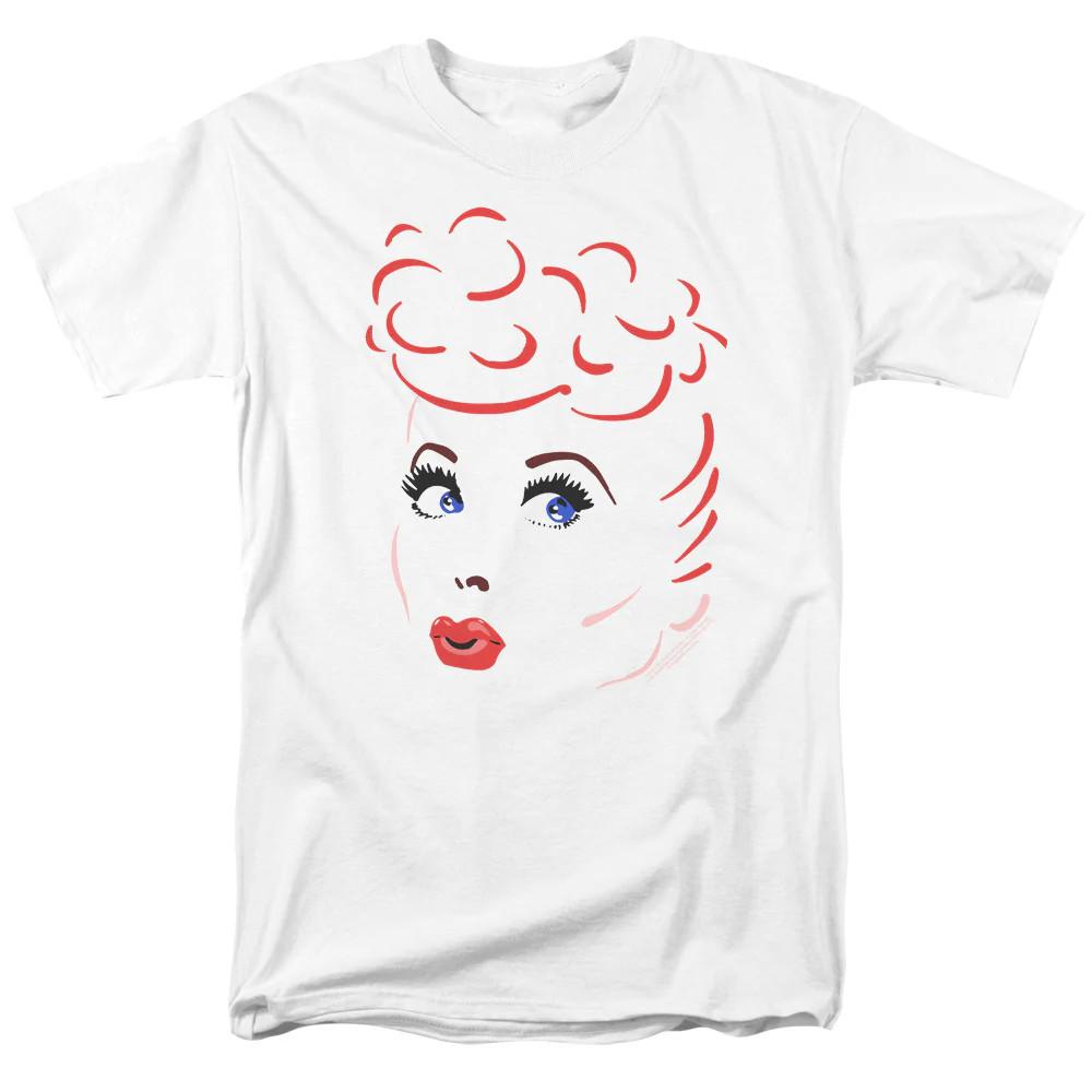 I Love Lucy Lines Face Mens T Shirt White Officially Licensed