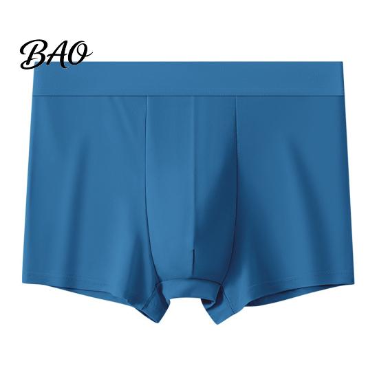 Men Boxer Underwear Underwear, Mid-rise Ice Silk Briefs, Slim Fit U-Convex High Elasticity Quick Drying Summer for Daily Wear And Sleep Smooth Routing