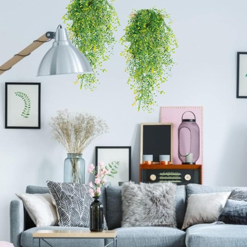 1Pcs Lvy Green Plants Artificial Leaf Stems Fake Plant For Garden Home Decoration Wedding Decor Desktop Prop DIY Flower Bouquet