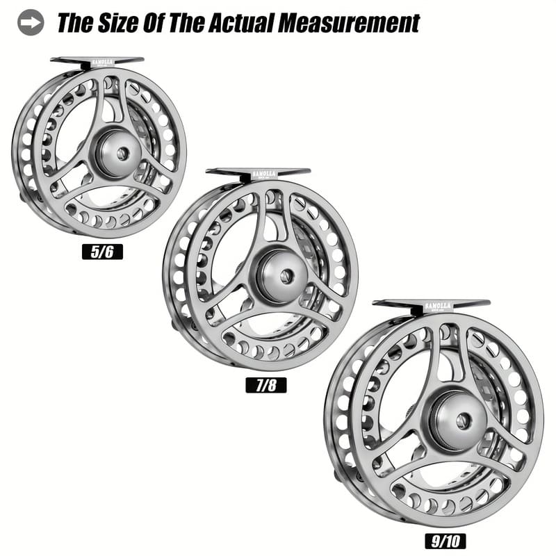 Premium Aluminum Alloy Stainless Steel Large Fly Fishing Reel - Smooth CNC Machining Suitable for Ice Fishing and Fly Fishing Fly Fishing Reel