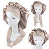 Girls Four Seasons Polyester Satin Sleeping Cap for Women,Silky Bonnet Sleep Hat for Head Wrap Night Elastic Band Headsc