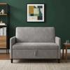 Storage Sofa Light Grey 122 x 78 x 87 cm Polyester