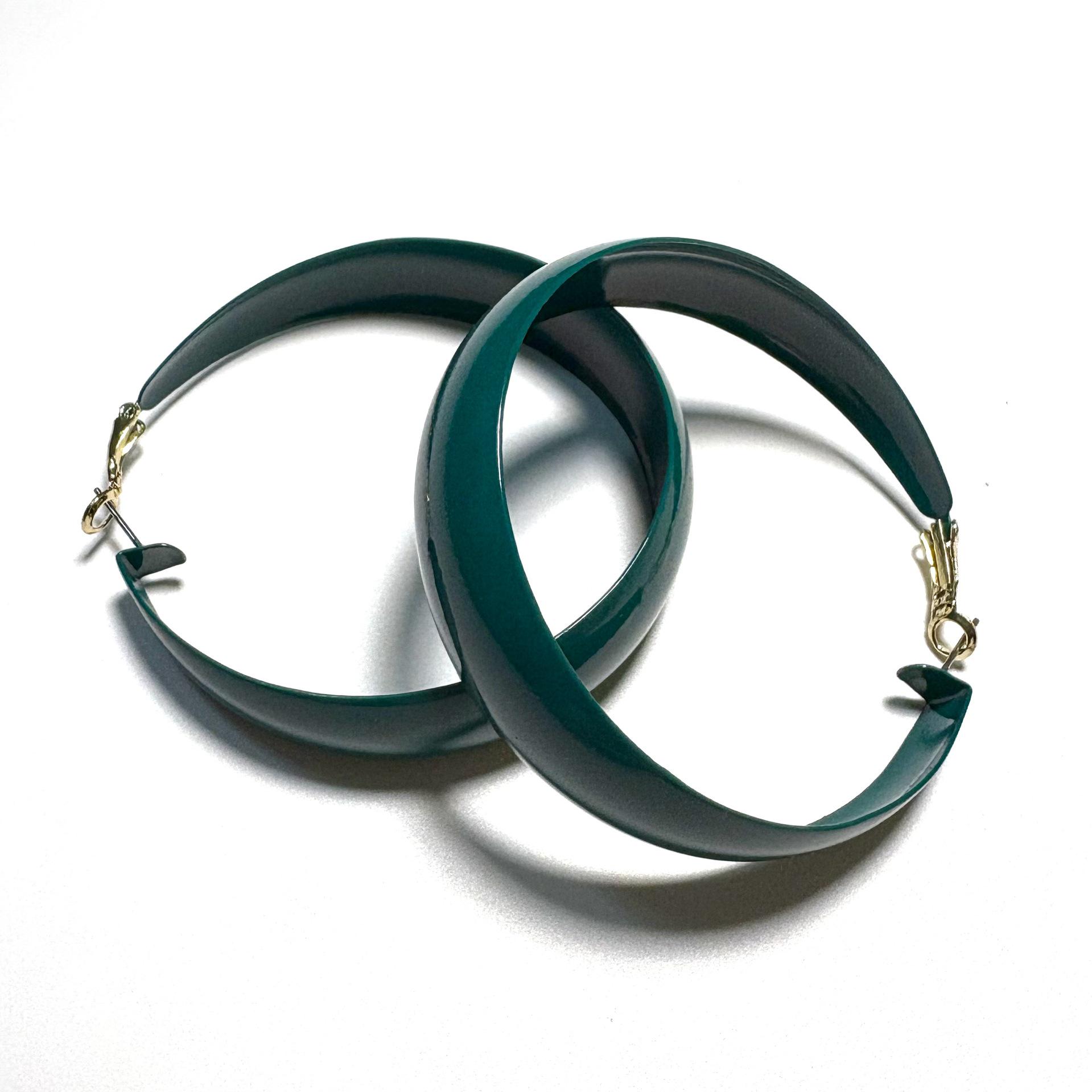 Элегантные Большие Серьги-Кольца - Европейский и Американский Стиль, Уличная Мода Звезд Purple