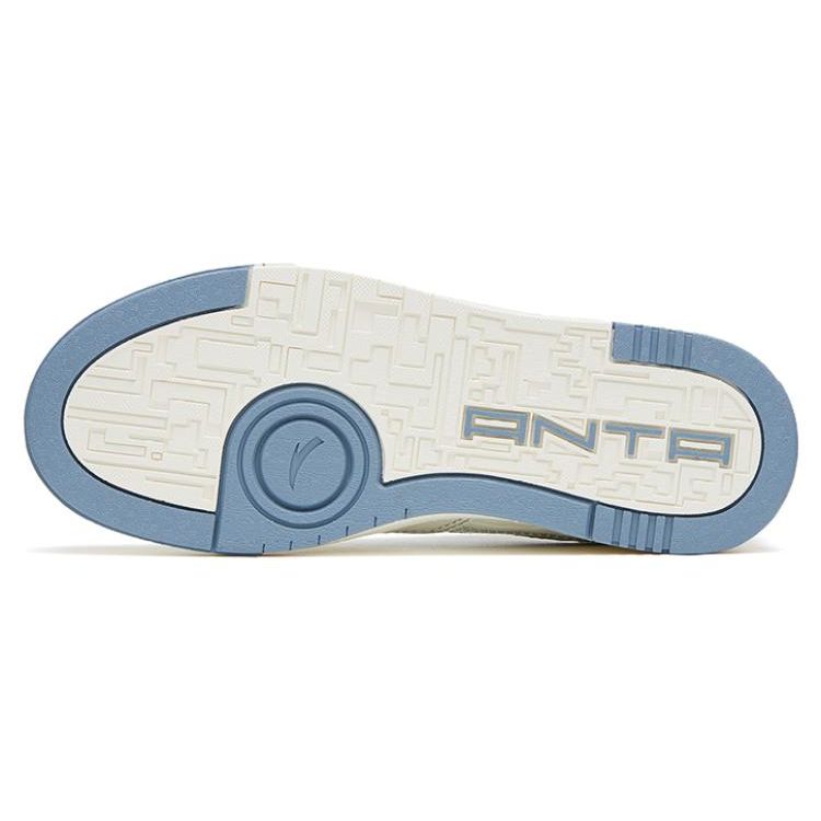 Anta Non-Slip Durable Low-Top Skate Shoes Women Sneakers White Blue 922318016-9
