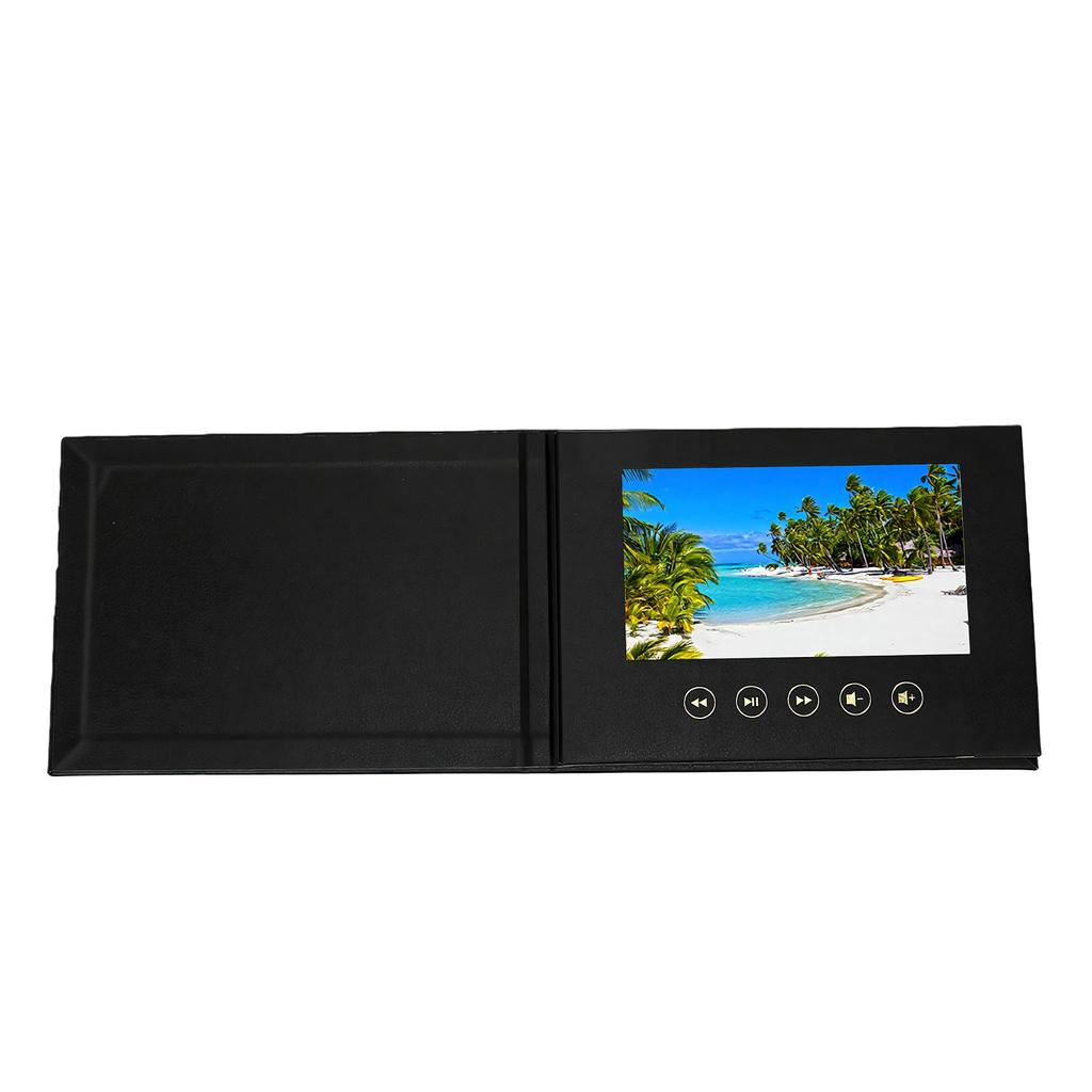 Tarjeta de Saludo en Video de 7 Pulgadas Personalizable Folleto Electrónico de Video A5 con Pantalla a Color Interfaz Tipo C para Boda