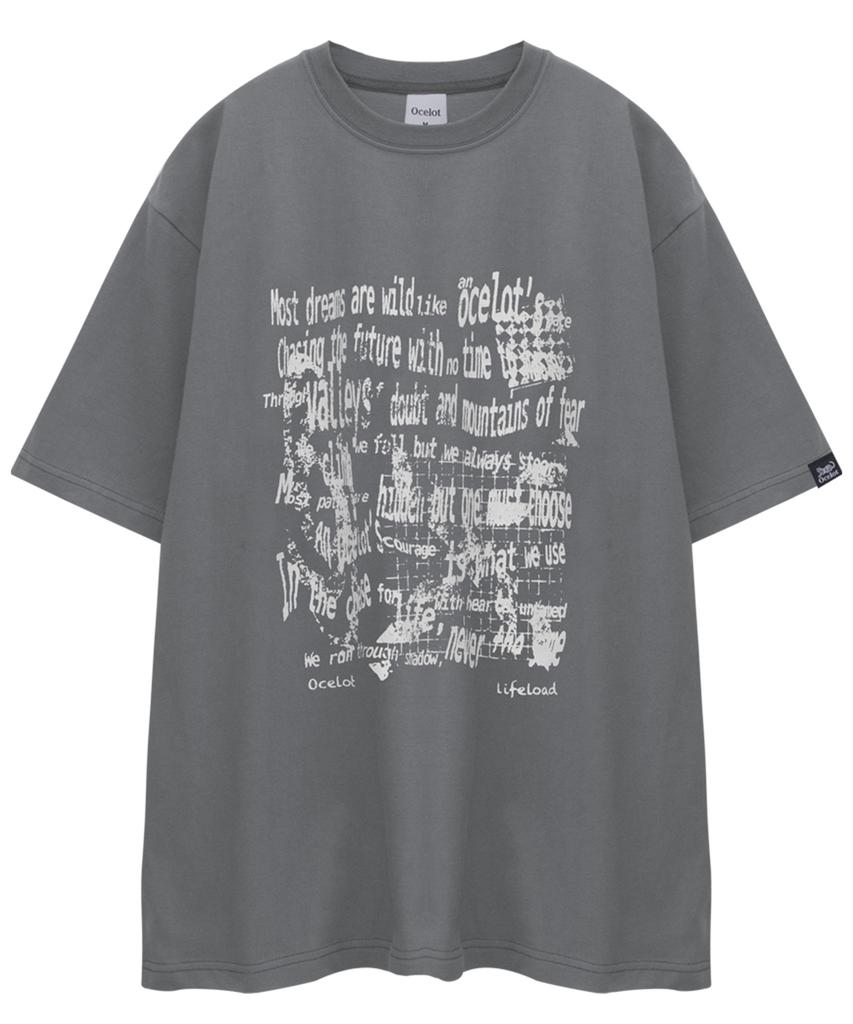 Osillos C22 Life Lettering Short Sleeve T-Shirt