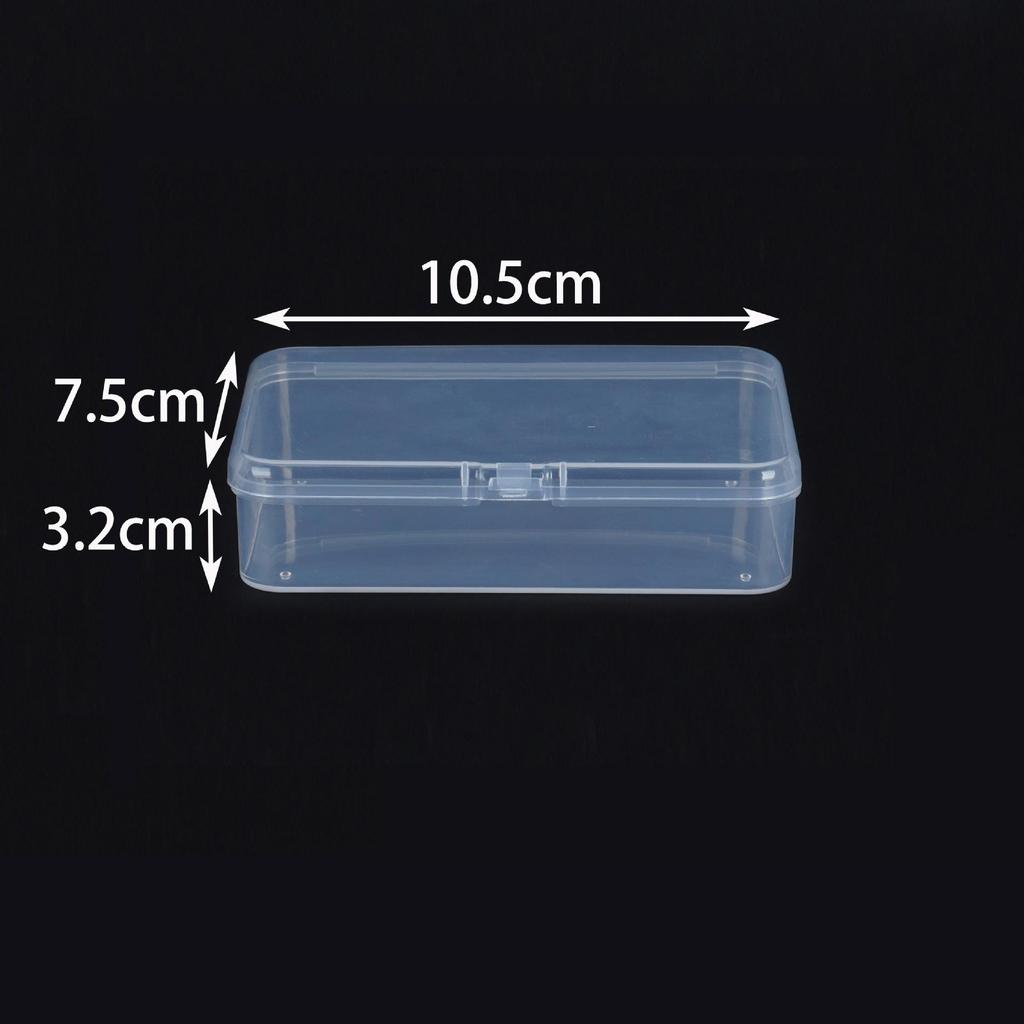 Transparent Rectangle PP Plastic Storage Box for Hardware & Electronic Components