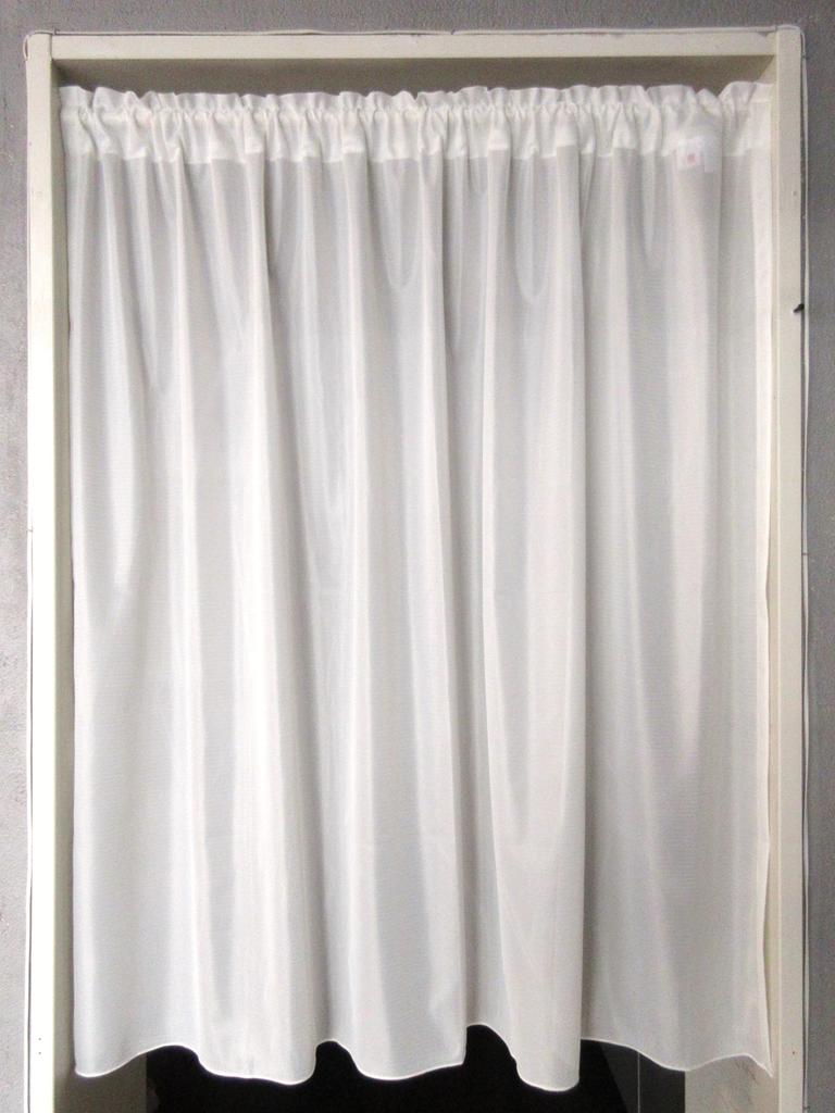 In Mirror Lace Cafe Curtain 140cm X Length [Made Japan] Flame-retardant UV-cut (M-127) Off-white (Width 110cm)