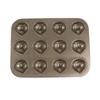 12 Cavity Chestnut Shaped Cake Pan Carbon Steel Non Bakeware for Oven Baking Pastry with Heat Resistant Coating