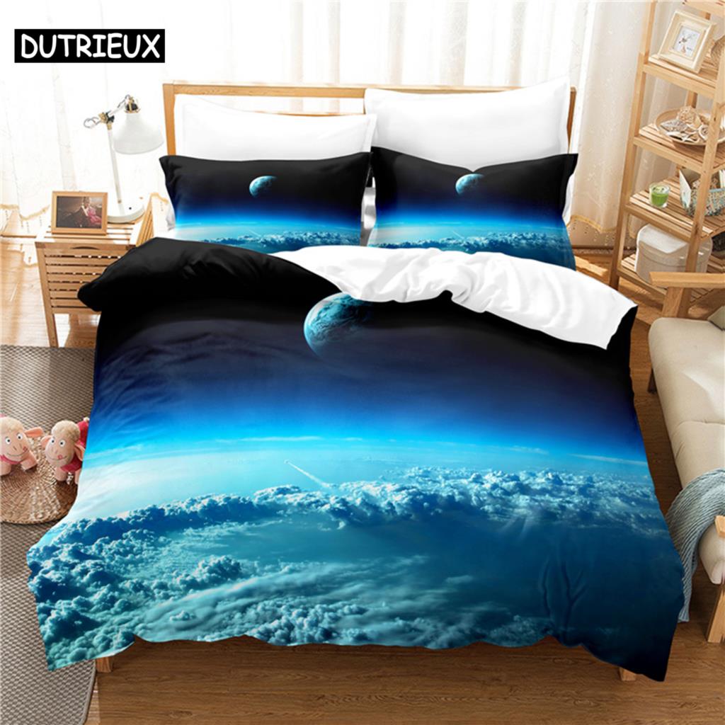 

3D Digital Printing Fashion Design Beautiful Star Print Bedding Set, Queen Size Duvet Cover Set (135x200cm)&set