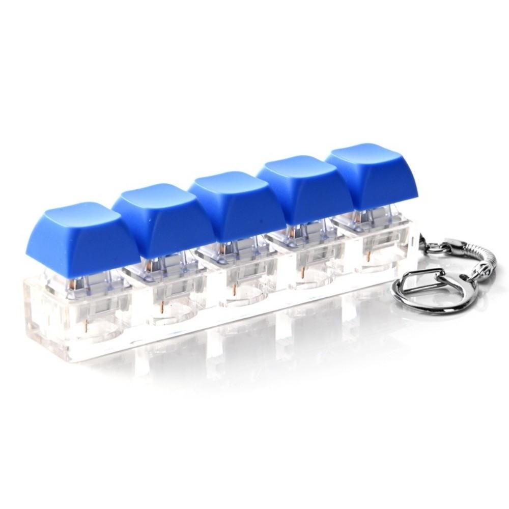 Key Button Decompression Toys 5 Keys Keyboard Fidget Keychain Relaxing Keycaps Keychain Toys Adult
