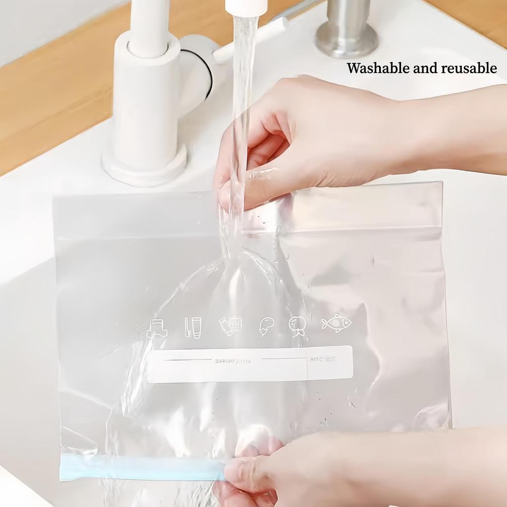Food Storage Bag Organizer Thickened Sealed Fresh Keeping Zipper Slider Fridge Freezer Storage Bag for Vegetables Fruits Grains Cereals