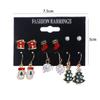 Gifts Female ELK Bell Stud Earrings for Women Fashion Jewelry Christmas Earring Set Dangle Earrings