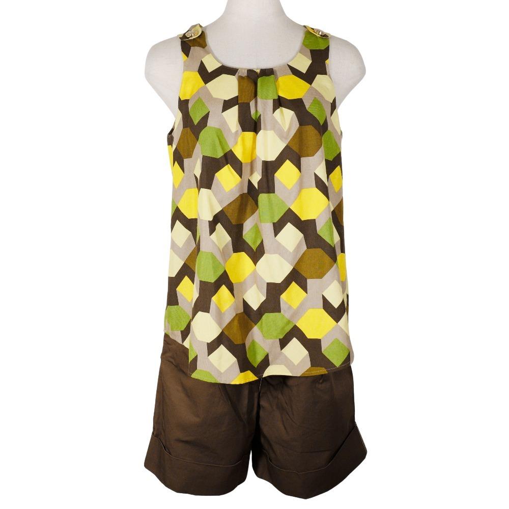 

MARC BY MARC JACOBS Sleeveless top and shorts setup Brown silk/cotton Women Used