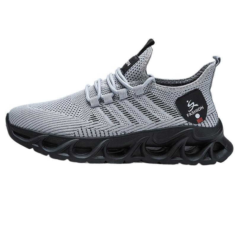 Mens Sport Shoes Breathable Lightweight Sneakers Outdoor Mesh Black Running Shoes Athletic Jogging Tenis Walking Shoes Man Male