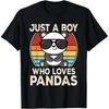 Retro Panda Rock Music Funny Panda T Shirts Men Cotton Humor Streetwear Tee Shirt Short Sleeve Unisex Loose Clothing