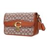 Coach Studio 25 Flap Lock Adjustable Shoulder Strap Jacquard And Glove Tanned Leather Shoulder Bag Crossbody Bag Medium Women Shoulder Bag C7933-B4TA7