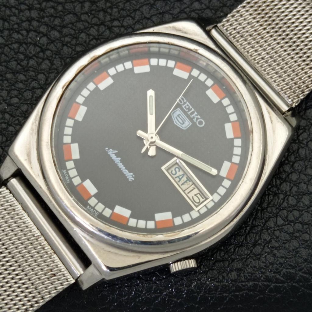 VINTAGE SEIKO 5 AUTOMATIC 7009A JAPAN MENS BLACK COLOR DIAL WATCH a500100-2 R151a-a500100