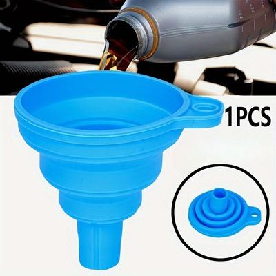 Foldable Portable Funnel for Car Engine Oil Change - Universal Fit, Leak-Proof Design with Easy-Pour Spout, Durable & Flexible for Automotive Flu