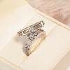 925 Silver Plated Cubic Zirconia Rings for Women Sparkling Square Engagement Wedding Band Set