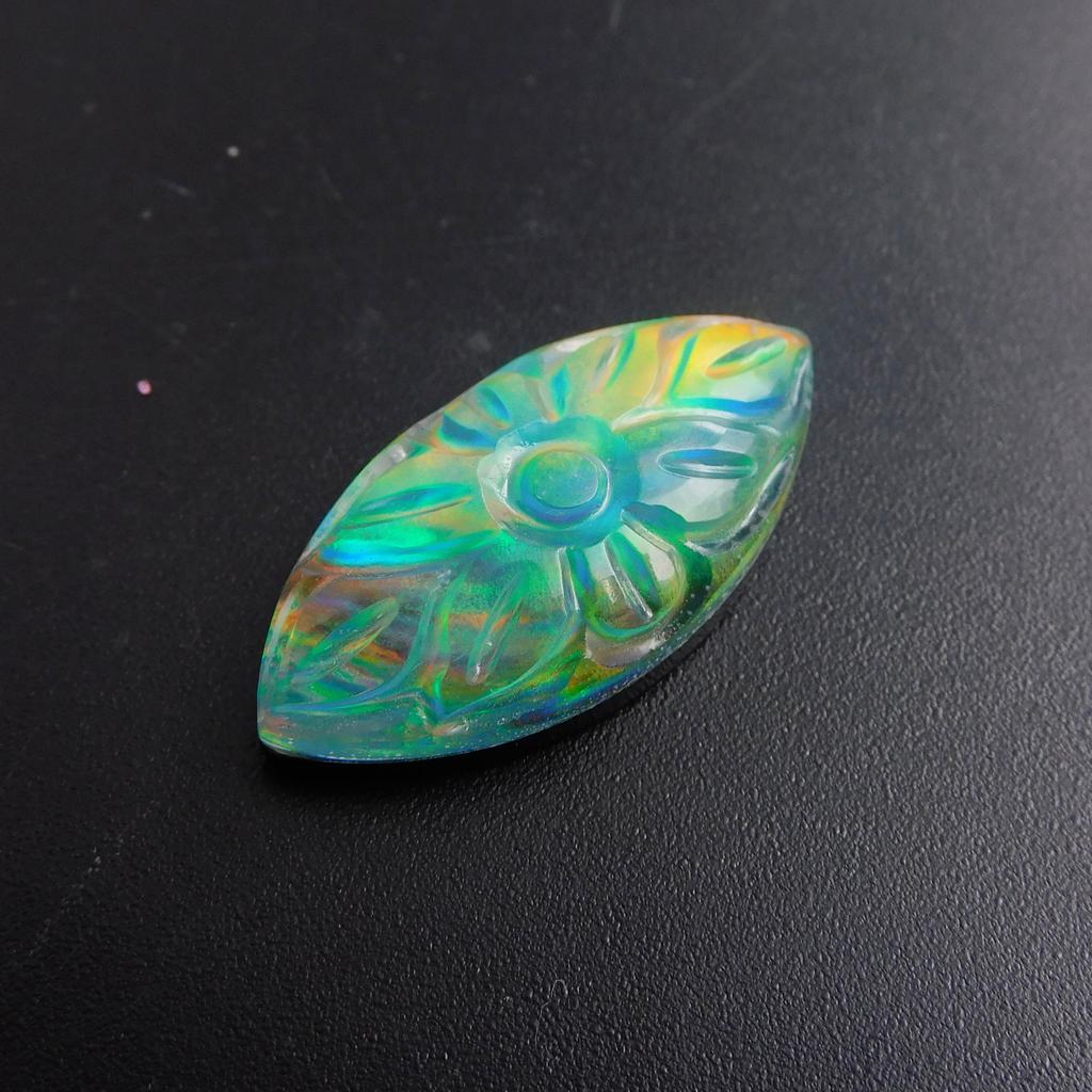 Lab-Created Opal Loose Gemstone 17 ct Multi-Color Doublet Marquise Cut for Jewelry Making and Crafts