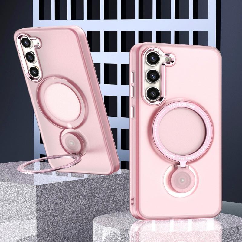 Applicable To Samsung S25ultra Invisible Bracket Magnetic Suction Apple S23plus Fulcrum Rotating Bracket Mobile Phone Case S26