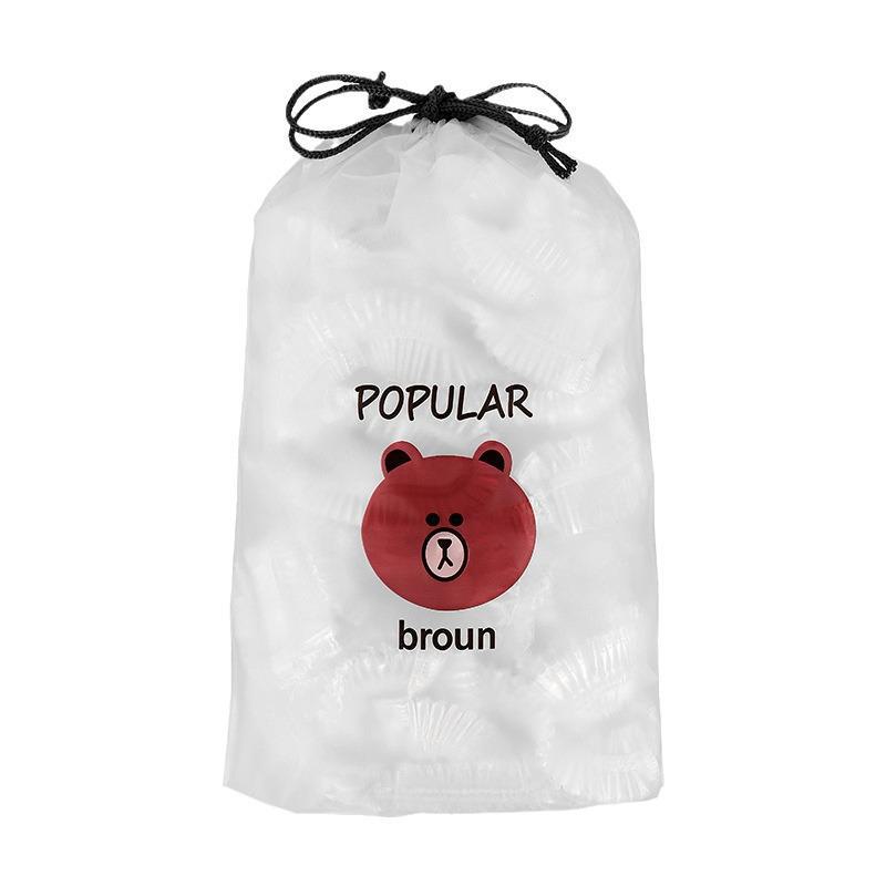 

Бытовые чехлы для хранения продуктов питания для холодильника, антизапаховая пленка для овощей и фруктов Lengthened 42cm (100 pieces) bear costume белый