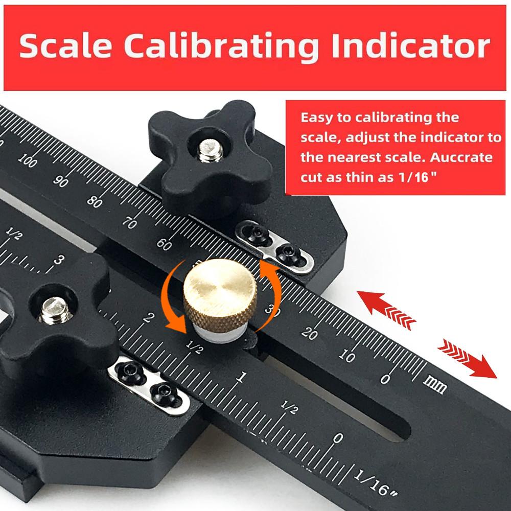 Portable Table Saw Jig 3/8" x 3/4" T Slot Thin Rip Tablesaw Jig Repetitive Narrow Thin Strip Making Woodworking Tools