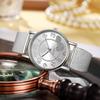 Hot Fake Mesh Belt Quartz Watch Women's Casual Fashion Love Shape Schoolboy Sense Watch