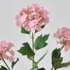 White Artificial Hydrangea 3 Heads Fabric Green Hydrangea Long Branches Decor Spring Artificial Floral Arrangement Wedding