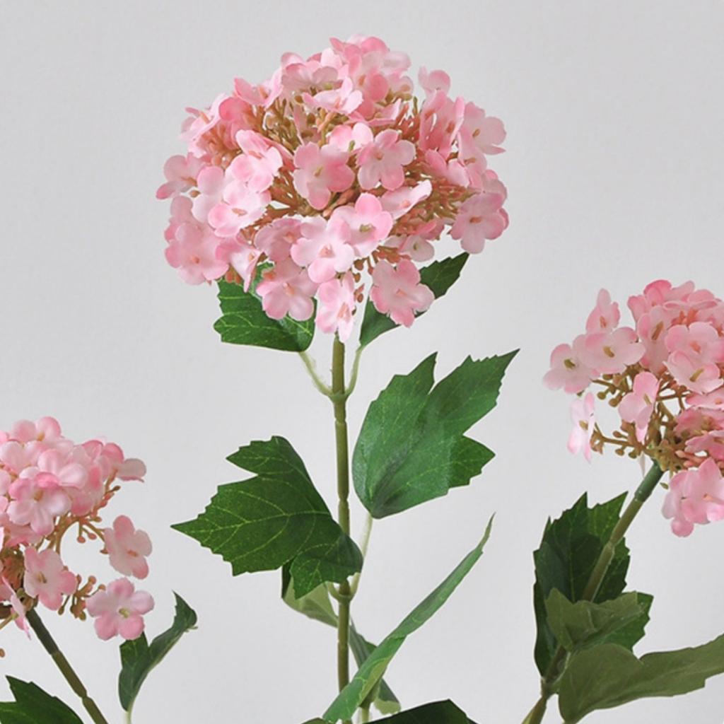 White Artificial Hydrangea 3 Heads Fabric Green Hydrangea Long Branches Decor Spring Artificial Floral Arrangement Wedding