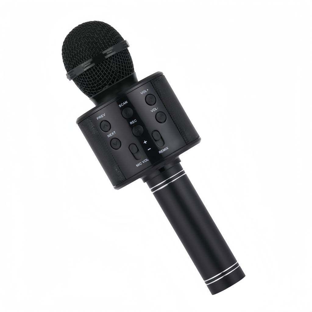 Handheld Karaoke Mic Speaker All-in-One Bluetooth 5.0 with TWS Connection HIFI Stereo Sound Microphone for Family Gathering