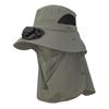Solar Fan Hat Outdoor Wide Brim Sun Hat with Solar Powered Fan Summer UV Protection Bucket Hat with Face Guard for Golf Hiking Fishing