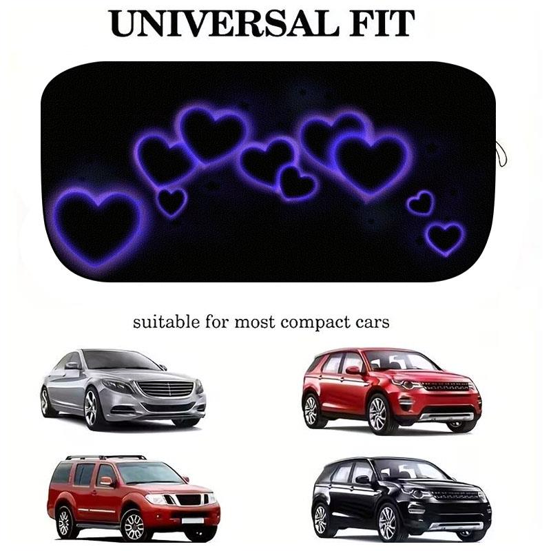 1Pcs Foldable Visor Pattern Windshield Sunshade UV Rays Heat Blocker Keeps Vehicle Cool Unique Design Fit Sedans SUVs Trucks RVs