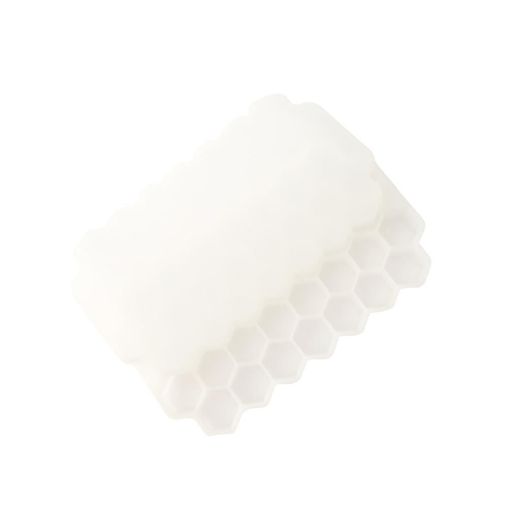 Nový 1 ks Plástvový 37 mřížkový tác na ledové kostky Výrobník ledu s víkem DIY Forma na led