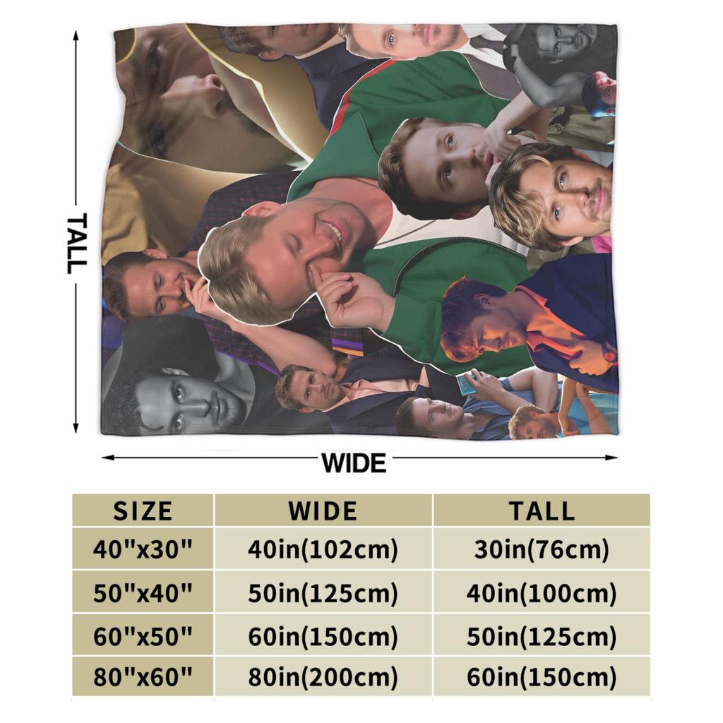 Soft Throw Blanket Travel Office Ryan Gosling Collage Blankets  Flannel Bedspread For Couch Chair Trend Sofa Bed Cover