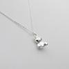 Chubby teddy bear silver necklace