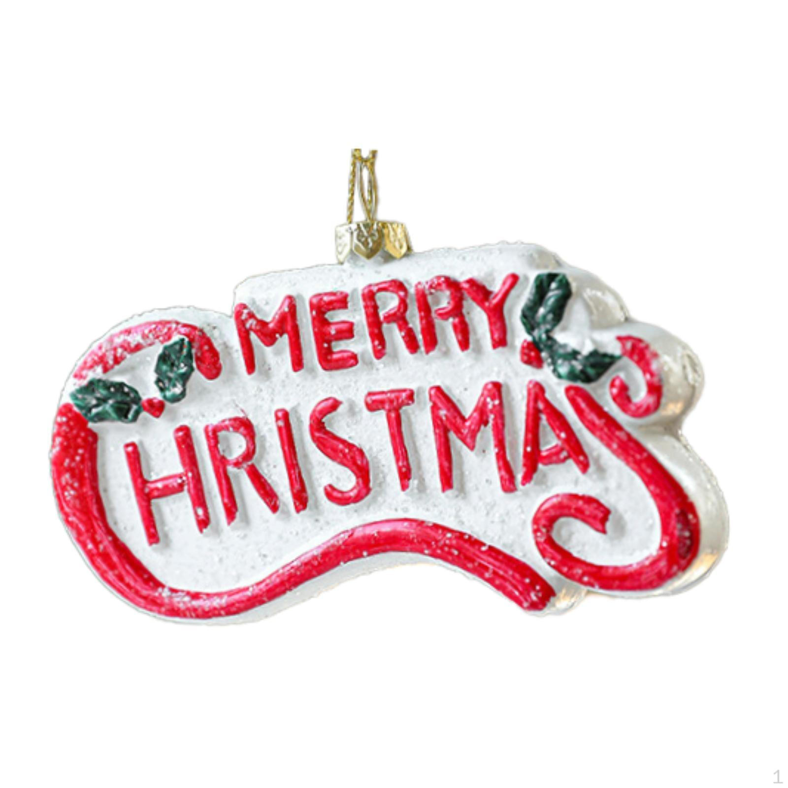

Рождественский орнамент, подвесное украшение, подвесной светильник для помещения 12.5x8.5 cm_Red White Letter