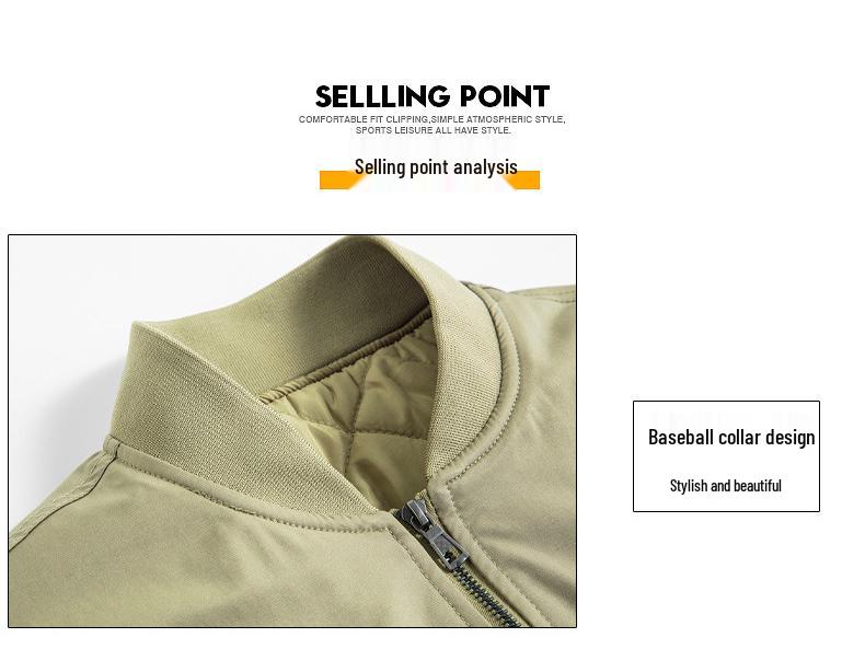 Men's Winter Cotton Thickened Baseball Collar Jacket
