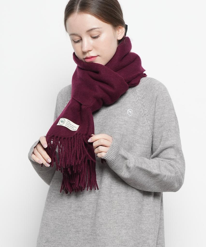 THE-ABON Unisex Classic Solid Scarf Green