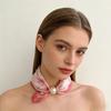 Scarf Magnetic Silk Collarbone Pearl Neck Scarf Thin Lazy Pendant Chain Buckle Bandana Handkerchief Foulards Femme Accesories