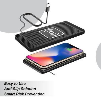 Kabelloses LadePad für Auto Kabelloses Autohandy-Ladegerät 39 Zoll Kabel Automatische Erkennung Handy-LadePad für Armaturenbrett Reise
