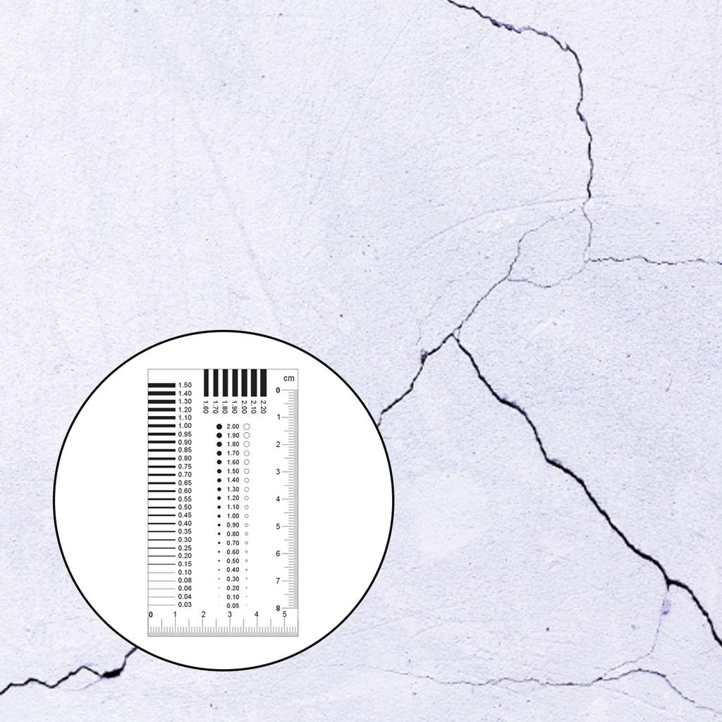 Kunststoffoberflächen Fehlerlehren Karten mit doppelseitiger laminierter Beschichtung zur Materialdefektmessung Rissprüfung